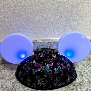 Disney World of Color Glow With The Show Mickey Mouse Light Up Ears Padded Hat